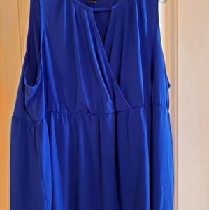 Royal blue key hole top